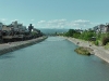 Der Kamogawa (鴨川) Entenfluss in Kyoto